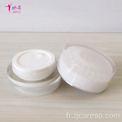 Pot de crème cosmétique pour le visage avec capuchon en diamant